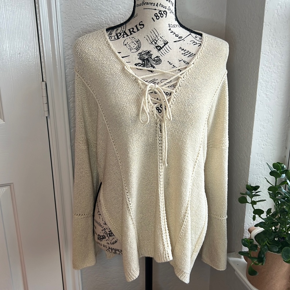 Impressions Laced Up Sweater